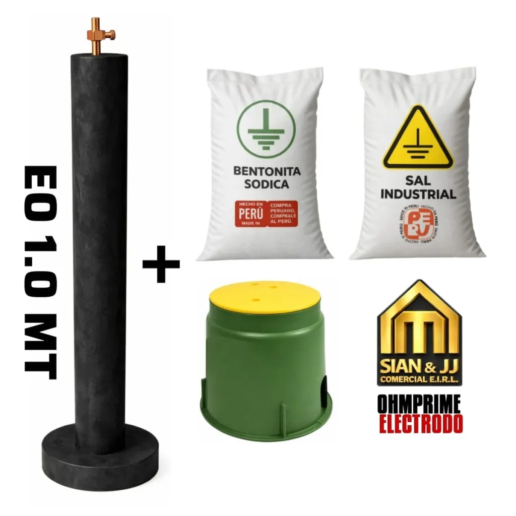 Kit Completo de Materiales para Instalación de Pozo a Tierra (Puesta a Tierra para Colegios e Industria)